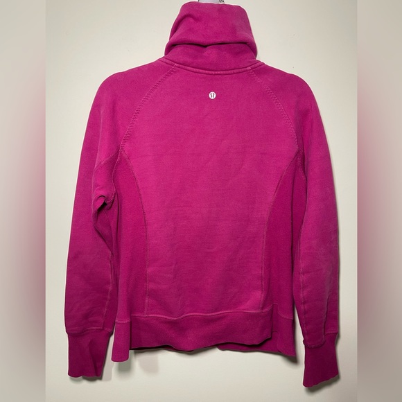 Lululemon Rasberry/Guava Calm And Cozy Scuba Cotton in Size 10 - Picture 6 of 9